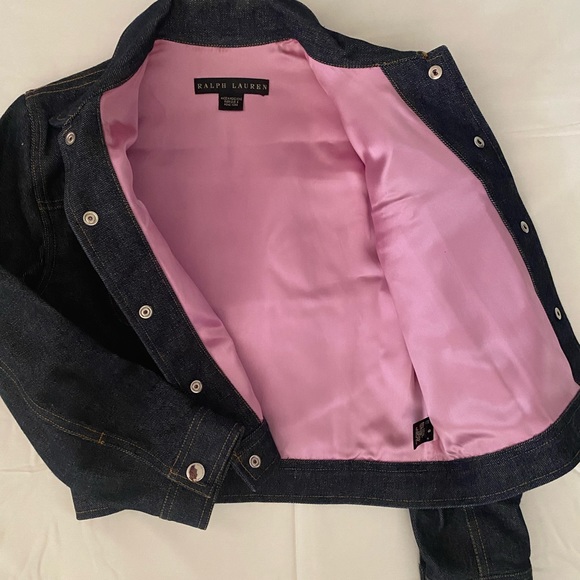 Crop Denim Jacket by Ralph Lauren with Satin lining.  Almost new condition. - Picture 2 of 4